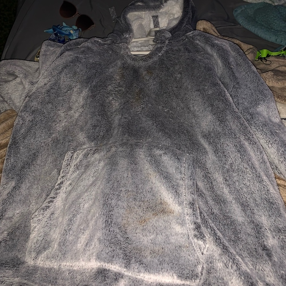 very fluffy hoodie